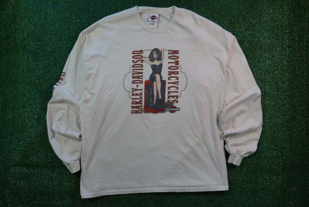 Vintage Harley-Davidson Long Sleeve Pin-Up Girl Shirt 3XL